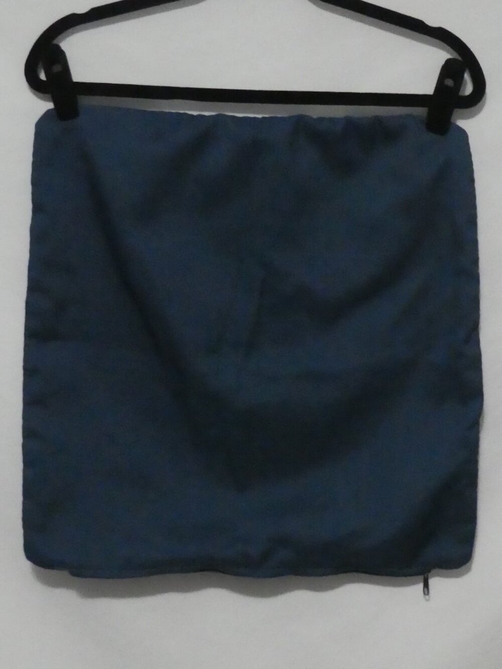 Handmade Solid Navy Blue Throw Pillow Cover Zippered Cushion Case
